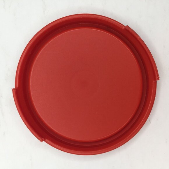 Vintage Tupperware Modular Mate 1606 Round Canister 15 Fl Oz 440mL Sheer Red Lid - Picture 8 of 12